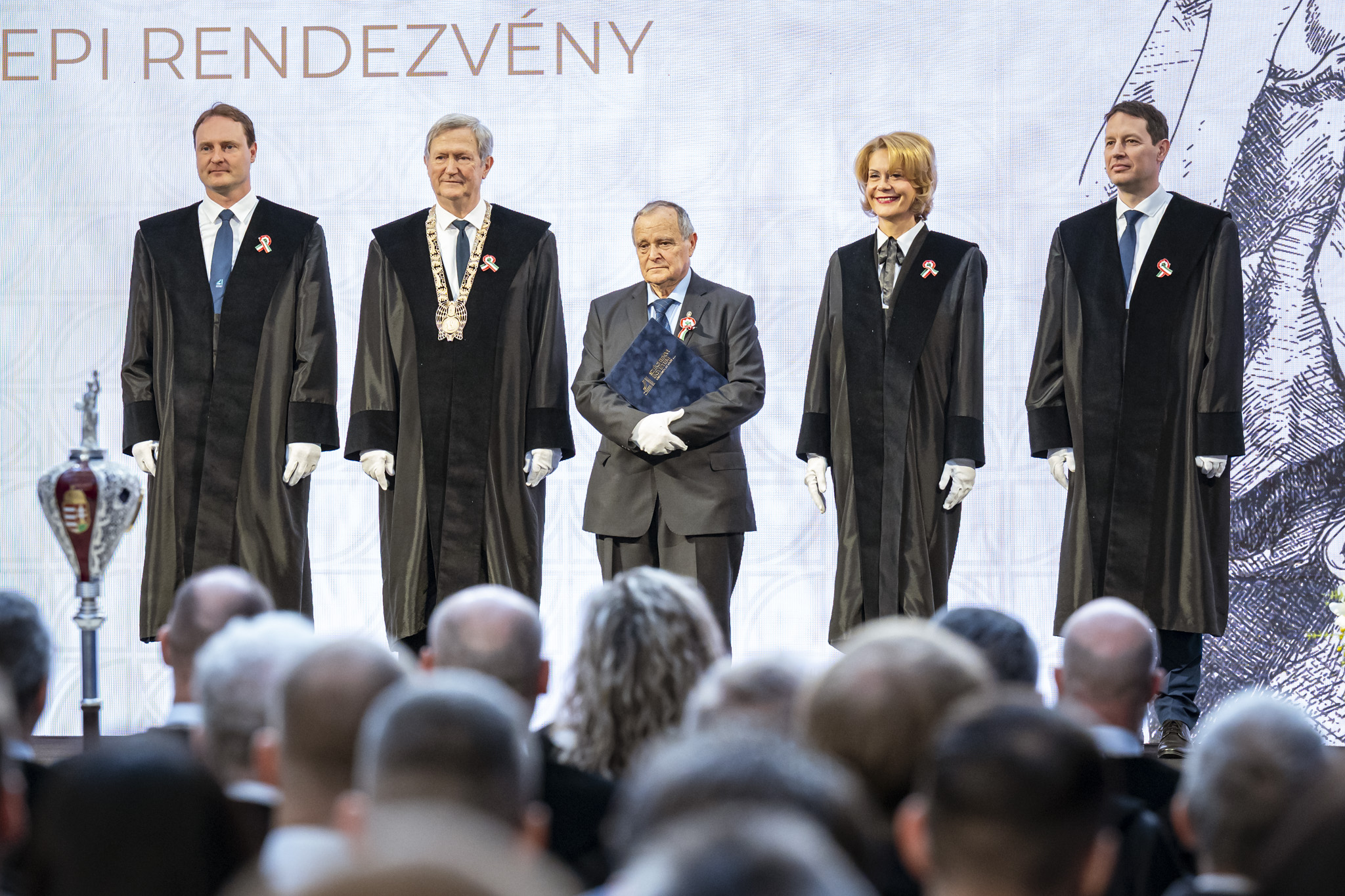 Gallery of award recipients: The ceremony also provided an opportunity to present the prestigious recognitions of Széchenyi István University. (Photo: András Adorján, Gergely Nagy / Széchenyi István University)